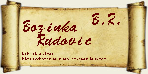 Božinka Rudović vizit kartica